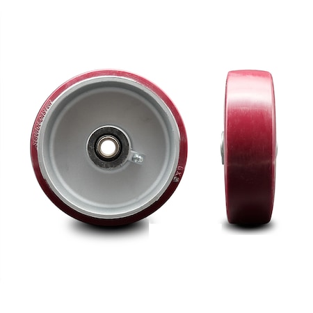 Service Caster SCC-6" Poly on Aluminum Wheel Only w/Roller Bearing- 1/2" Bore-1200 lbs Capacity SCC-PAR620